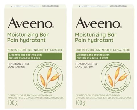 Aveeno Moisturizing Bar with Natural Colloidal Oatmeal for Dry Skin, Fragrance Free, 3 Oz by Aveeno
