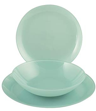 Luminarc L3650 Service 18 pièces Arty Soft Blue, Verre, Bleu