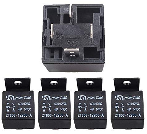 Mintice 5 X 12V 40A 4 broches SPST Relais de voiture changement de Décapsuleur No voiture moto Camion Puissance pompe électrique