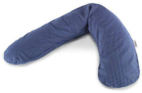 Das Original Theraline Stillkissen | 190 cm | Mikroperlen Füllung | inklusive Bezug marine