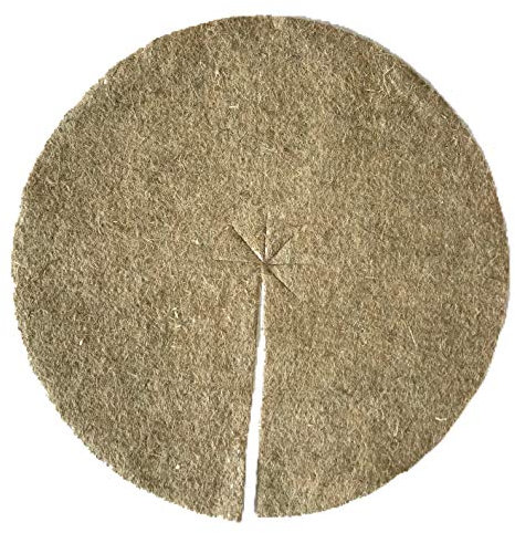 Mulchscheiben aus 100% Hanf, 5er Pack, Durchmesser: 80 cm, 5 mm dick (EUR 7,00 je Stück), Pflanzenschutzmatte, Unkrautschutzmatte, Winterschutzmatte, 100% biologisch abbaubar, umweltfreundlich