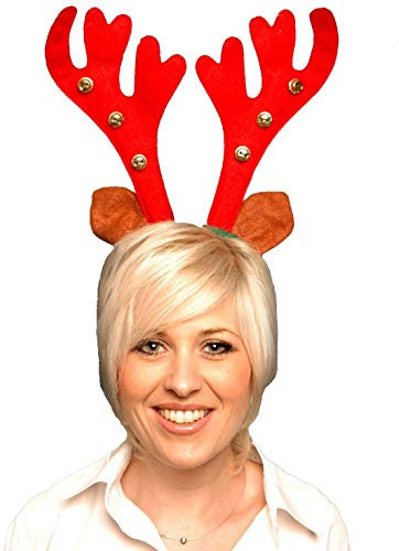 Toyland Das Renntier-Geweih Mit dem Glockenstirnband - Einer Größe - Weihnachten Verkleidet Sich (DP52)