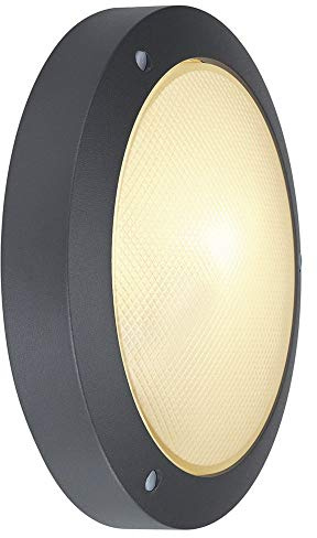 SLV LED Außenwandleuchte BULAN/für die Außenbeleuchtung von Wänden, Wegen, Eingängen/LED Deckenleuchte, Wegeleuchte, Wand- und Deckenlampe, Wand-Leuchte/E14, max. 60W, IP44
