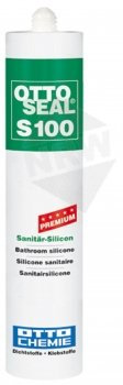 OTTOSEAL S100 Premium-Sanitär-Silicon 20 x 310 ml Kartusche grau 15