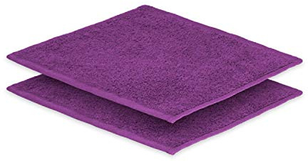 EXKLUSIV HEIMTEXTIL 2X Seiftuch 30 x30 cm Lila 500 g