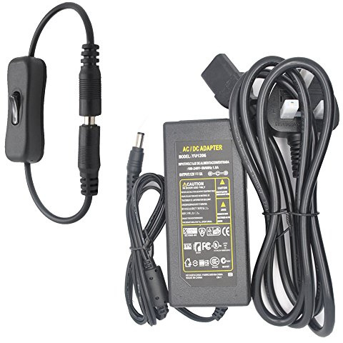 JnDee™ 12V AC/DC 8A 96W POWER Supply ADAPTER Transformer with Inline ON/OFF Switch ## Great For LCD Monitors and LCD TVs and Powering LED Strip ## (12V 8A)