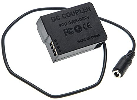 vhbw DC Kuppler Netzadapter kompatibel mit Panasonic Lumix DMC-GX8KBODY, DMC-GH2H, DMC-GH2K, DMC-GX8 Kamera, Digitalkamera, DSLR, Spiegelreflex