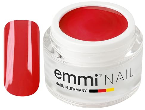 Emmi Nail Farbgel Rot | Veganes UV/LED-Gel für brillante Farbintensität | Hohe Deckkraft, mittelviskos & selbstglättend | Kein Verlaufen in Nagelränder | 5 ml – Fiesta