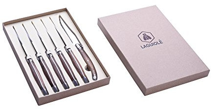Laguiole 6er Steakmesser-Set Walnut Handle