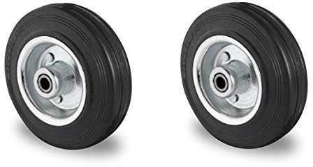 2 Stück Gummiräder Gummirad Ø 200mm mit Rollenlager NEU