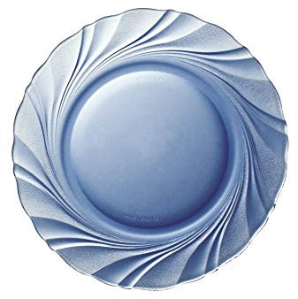 Duralex 3003BF06A1111 Beau Rivage - Juego de 6 platos llanos de postre, 19,5 cm, cristal, color azul