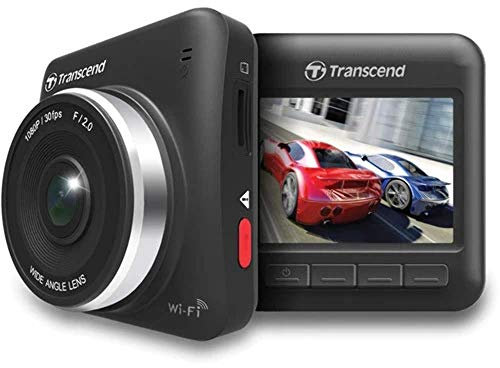 Transcend TS16GDP200 DrivePro 200 Full-HD Autokamera (6.1cm (2.4-Zoll) Farbdisplay, inkl. 16GB microSDHC Speicherkarte MLC, WiFi-Funktion) schwarz