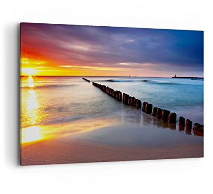 ARTTOR Leinwandbild 100x70cm Wandbild Landschaften Maritim - 2781