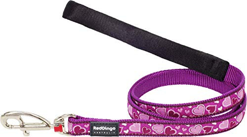 Red Dingo Designer Dog Lead, Breezy Love Purple (20mm x 1.2m) M