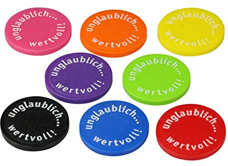 100 Stück blaue Einkaufswagenchips mit Druck mit Druck Werbung Logo