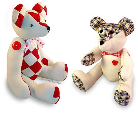 Patchwork Memory Bear & Little Bear Sewing Patterns Bundle with Tutorial | Two Keepsake Bear Patterns, Stuffed Soft Toys, Easy Photo-Tutorial Booklets