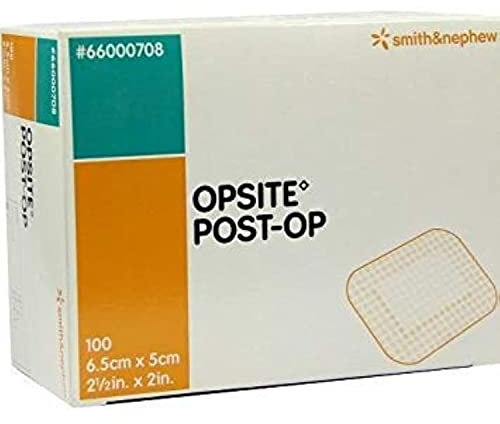 Smith & Nephew SJ66000708 Opsite Post-Op Verband mit Pad, 6,5 cm x 5 cm, 100 Stück