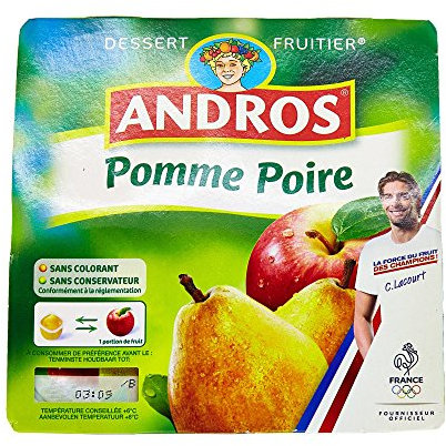 Andros Pomme Poire 4 x 100 g