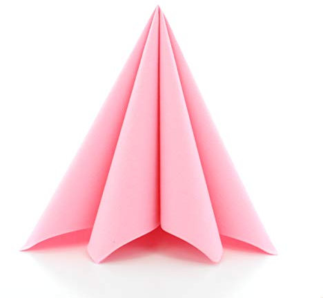 Mank Airlaid Servietten 40x40 cm Premium Einweg-Serviette textilähnlich und saugstark perfekt für Hochzeit & Partys 50 Stück Rosa