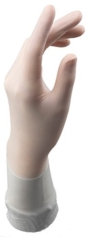 Ansell TouchNTuff 83-500 Polyisopren Handschuhe, Lebensmittelindustrie, Weiß, Größe 9 (10 Paar pro Beutel)