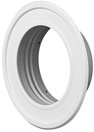 Wandrosette weiß pulverbeschichtet Ø 200 mm Thermoflex ALU Flexrohr Wand Rosette Metall Flansch Abluft Zuluft Flexschlauch Lüftung Rohr Schlauch