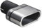 Ulter Sport N1-34 Auspuffblende aus Edelstahl, oval, 110 x 45 x 80 mm