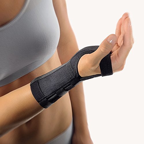 Bort Handgelenkstütze mit Alu-Schiene - links, Schwarz, XL