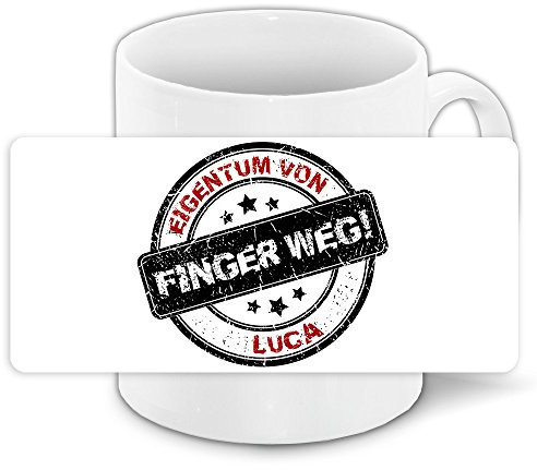 Büro-Tasse mit Namen Luca und schönem Motiv - Nr. 5 - Eigentum von Luca