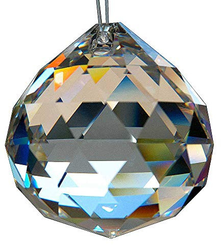 HAB & GUT -G701- Kristall Glas Kugel 50mm - 30% PbO Bleikristall Vollschliff Feng Shui