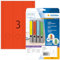 HERMA 5137 Ordnerrücken Etiketten lang breit, 20 Blatt, 61 x 297 mm, 3 pro A4 Bogen, 60 Stück, selbstklebend, bedruckbar, blickdicht, blanko Papier Ordneretiketten Rückenschilder Aufkleber, rot