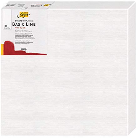 KREUL 644040 - Solo Goya 3D Stretched Canvas Basic Line, Keilrahmen 40 x 40 cm, extra tief ca. 3,8 cm, 100 % Baumwolle 4 fach grundiert, ideal für Öl-, Acryl- und Gouachefarben