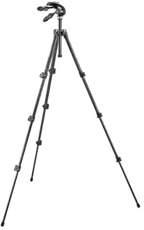 Manfrotto MK293C4-D3Q2 Kit Carbone Compact 4 Sections Rotule 3 Dimensions