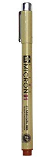 Pigma Micron Drawing Pen - Brown - 01 (0.25mm)