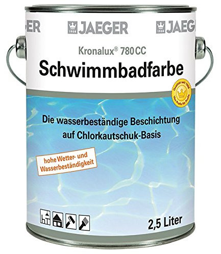 Jaeger Schwimmbadfarbe Poolfarbe 2,5 Liter, pastellblau