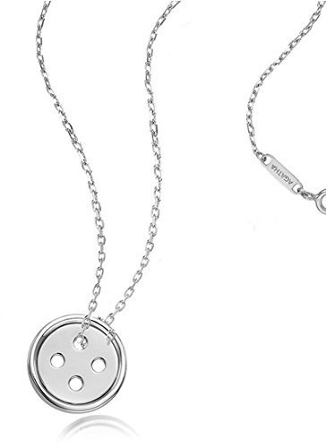 Sterling Silver As Cute & Sweet as a Button Necklace Pendant Plain 925 Silver Daily Jewellery Yellow Gold Rose Gold Available (Sterling Silver)