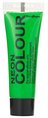 Uv neon face paint Green. UV reactive easy wash off sweat proof face and body paint.