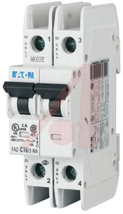 Eaton 102160 Leitungsschutzschalter, 2A, 2p, C-Char