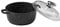 Pradel Excellence - Faitout Façon Pierre 20 x 18 cm - Fonte d'Aluminium Noir - Revêtement Anti-Adhérent - Couvercle Verre - Poignées Silicone - Compatible Tous Feux y compris Induction