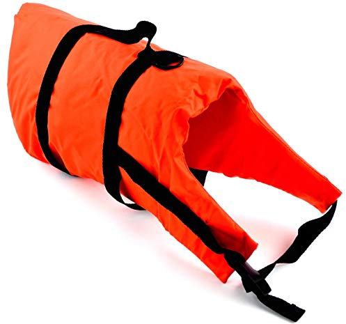 wellenshop Lalizas Hunde-Schwimmweste Gewicht 40+ kg Brustumfang 46-82 cm Polyethylen Nylon Orange Bergegriff Hunde-Rettungsweste
