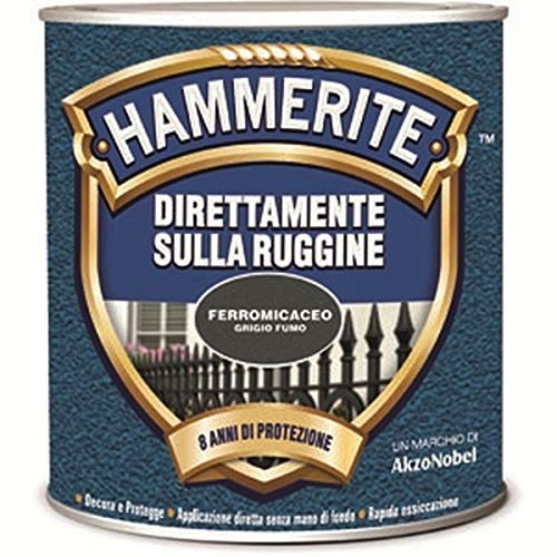 HAMMERITE Smalto Antiruggine Hammerite Ferromicaceo Grigio Fumo 750 Ml