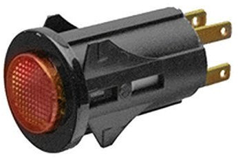 Casaricambi - Pulsante Luminoso Rosso Per Piani Cottura 10 Amp 3 Faston Diam 16 Mm