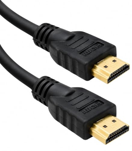 1 Metre Premium HDMI Cable with Gold Plated Connectors – 1080p Full HD HDMI Lead for TV, LCD, HDTV, Switch, Play-Station, Xbox, Sky & Virgin Media Boxes