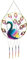 GlasXpert Fensterbild Wandbild Windspiel Pfau blau, Glas, 60 x 26 x 2 cm