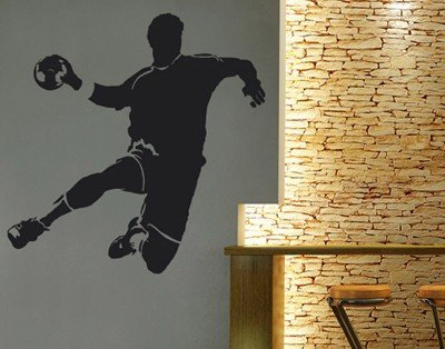 Apalis Wandtattoo No.UL333 Handballer 1 Sport Mannschaft Hobby Spiel Spielfeld, Farbe:Schwarz;Größe:30cm x 30cm