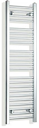 350mm wide x 1200mm high Heated Towel Rail Straight Flat Chrome Bathroom Warmer Radiator Rack Central Heating