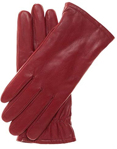 Pratt and Hart Damen Handschuhe Classic Thinsulate gefüttert Leder - Rot - 7