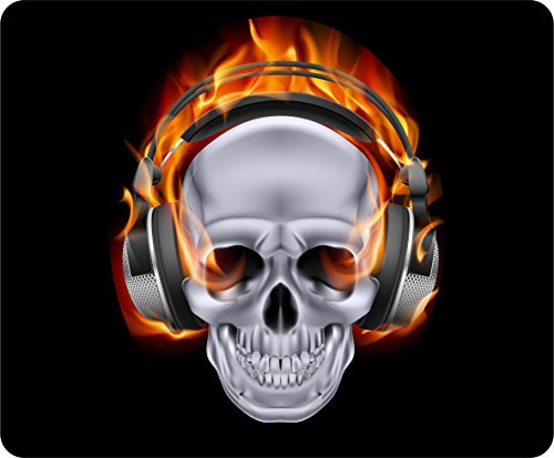 Sticker Design Shop Tapis de souris rectangulaire imprimé tête de mort