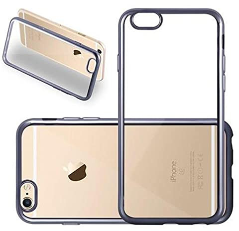 Cadorabo Hülle kompatibel mit Apple iPhone 6 / 6S in Chrom SCHWARZ - Schutzhülle aus flexiblem TPU Silikon