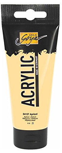 KREUL 84137 - Solo Goya Acrylic, 100 ml Tube in apricot, cremige vielseitig einsetzbare Acrylfarbe in Studienqualität, auf Wasserbasis, schnell und matt trocknend, gut deckend, wasserfest