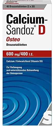 Calcium-Sandoz D Osteo 600 mg/400 I.E. Brausetabletten, 40 St. Tabletten